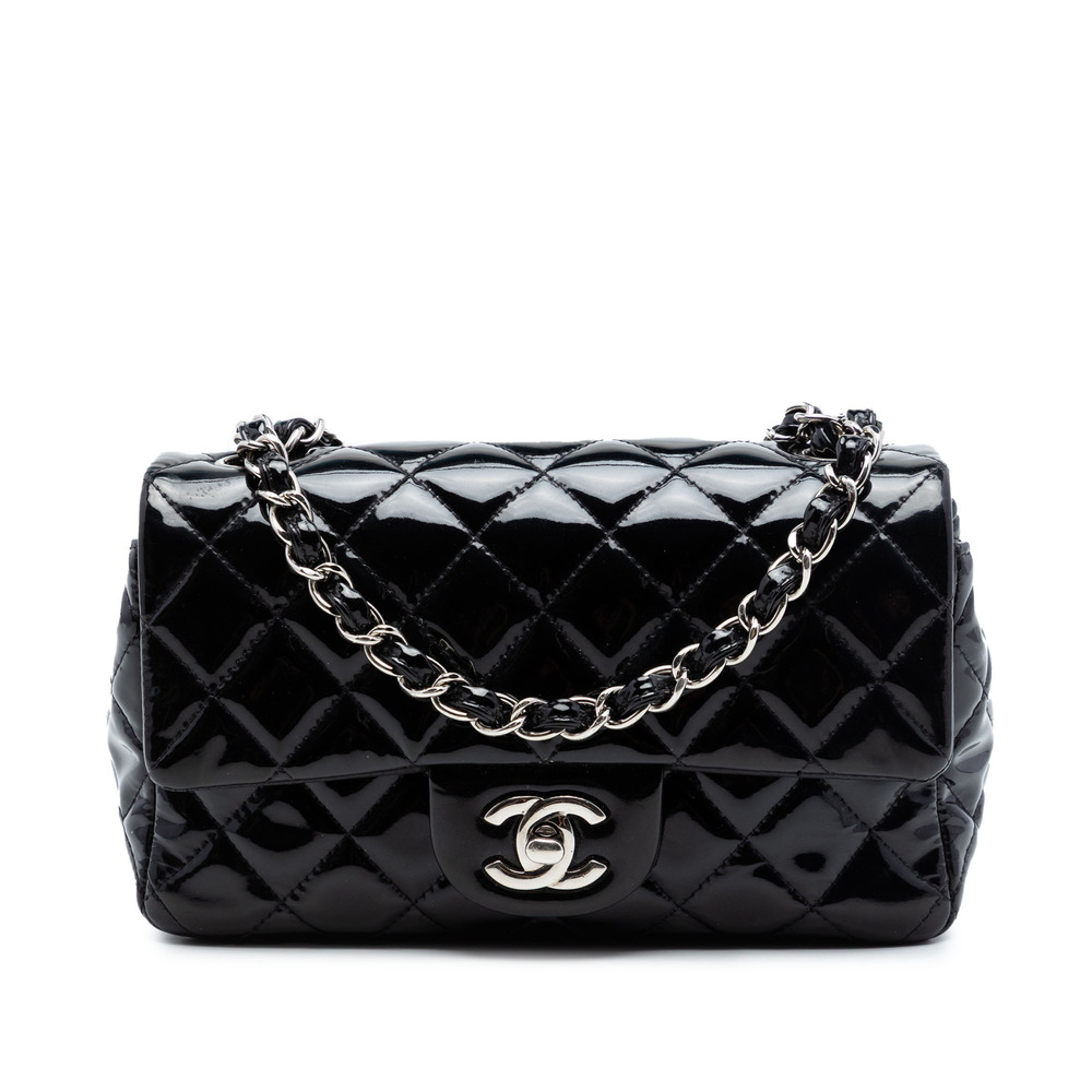 Pre-Loved Chanel Mini Rectangular Classic Patent Single Flap